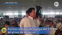 Ricardo Aldana forma comités de huelga del STPRM en el sur de Veracruz