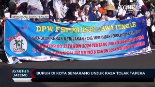 Buruh di Kota Semarang Unjuk Rasa Tolak Tapera