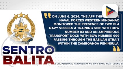 AFP, kinumpirma na may namataang dalawang Chinese warships sa Basilan Strait