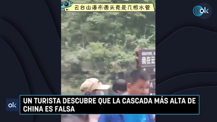 Un turista descubre que la cascada más alta de China es falsa