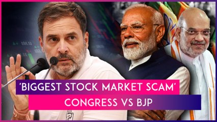 Rahul Gandhi Demands JPC Probe Into 'Biggest Stock Market Scam', BJP Hits Back