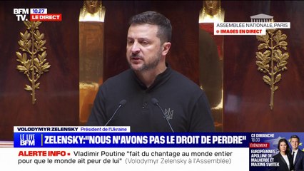 "Vos armes nous aident à retenir les troupes russes": le président ukrainien s'exprime devant l'Assemblée