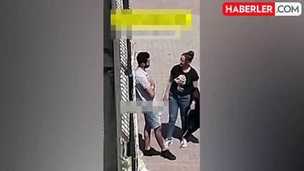 Esenyurt'ta ilginç tartışma! Sokak ortasında boynuna kemer takıp kollarını ısırdı