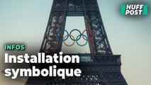 La tour Eiffel se met aux couleurs des JO en arborant les anneaux olympiques