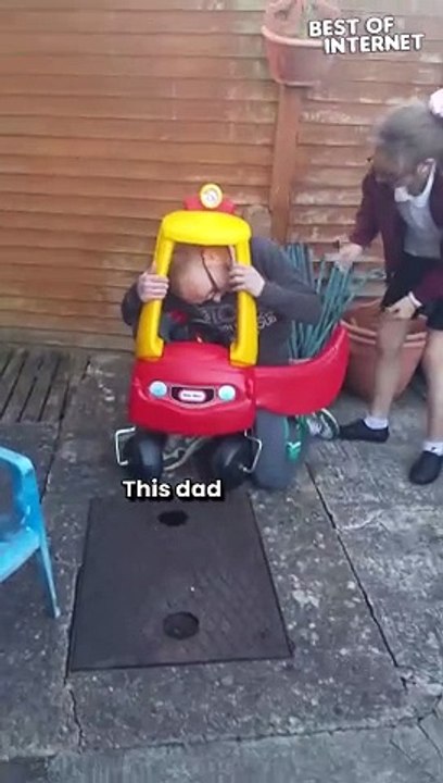 Husband Gets Stuck in Hilarious Little Tikes Escape