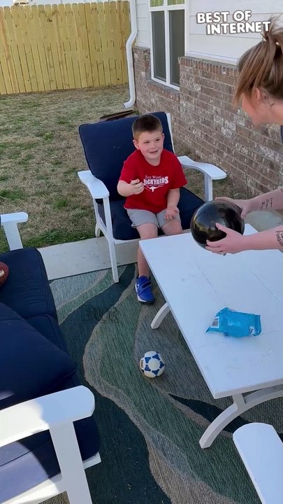 Whipped Cream Surprise! Balloon Pop Goes Hilarious