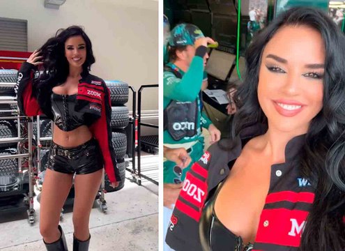 ビデオ: グランプリ・マイアミの前にフェルナンド・アロンソからプレゼントをもらったワールドカップのミューズ