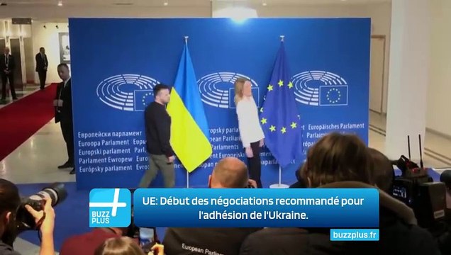 UE: Début des négociations recommandé pour l'adhésion de l'Ukraine.
