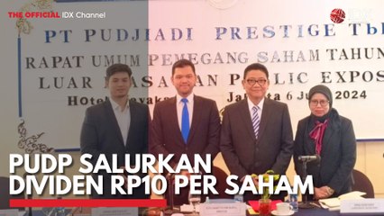 PUDP Salurkan Dividen Rp10 Per Saham