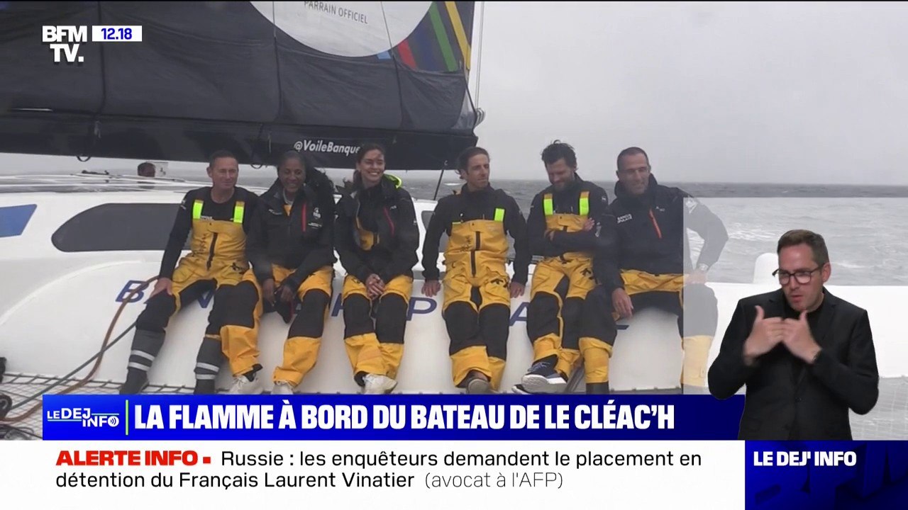 JO 2024: la flamme olympique va quitter Brest ce vendredi pour rejoindre les Antilles à bord du trimaran d'Armel Le Cléac'h