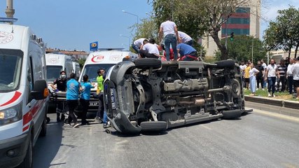 Hayati tehlikesi vardı, ambulans devrildi can verdi