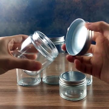 Environmental Kitchen Large Food Mason Jar | Clear Glass Storage Jar with Screw Cap