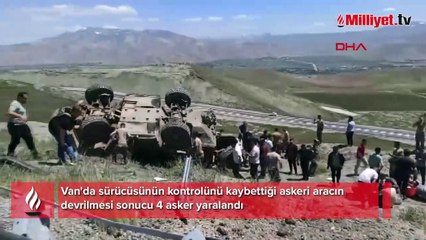 Van'da askeri araç kaza yaptı! Yaralılar var