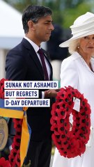 Sunak not ashamed but regrets D-Day Departure
