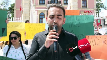 Edirne'de üniversite öğrencileri toplu taşımaya zammı protesto etti