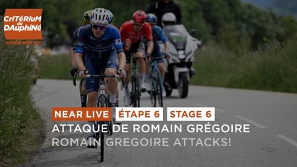 Romain Grégoire attacks! - Stage 6 - Critérium du Dauphiné 2024