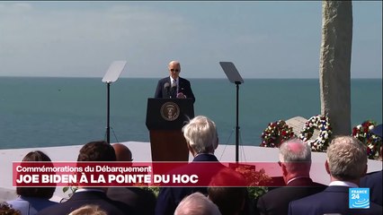 80 ans du D-Day : Biden vante la démocratie à la Pointe du Hoc