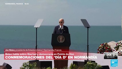 "Somos los herederos afortunados de estos héroes": Biden en el discurso tras 80 años del Día D