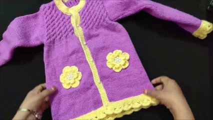 Part 4 baby full sweater | Cute & Easy Baby Frock | Knitting Baby Sweater