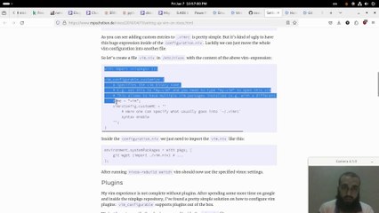 vim basic setup on nixos