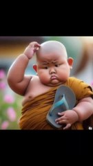 so cute little monk  #cute #youtubeshort #shivi