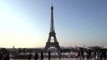 Olympic rings mounted on Eiffel Tower to mark 50 days until Paris Games