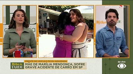 Mãe de Marília Mendonça sofre acidente de carro em SP |Melhor da Tarde