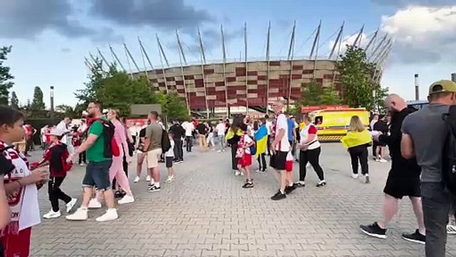 Kibice przed meczem z Ukrainą