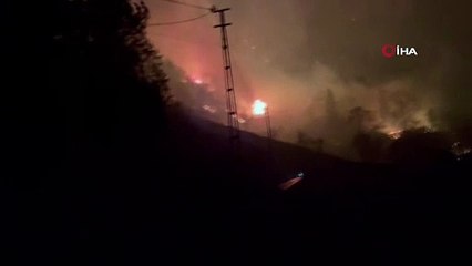 Trabzon'da şiddetli fırtına sonrası 5 ilçede yangın çıktı