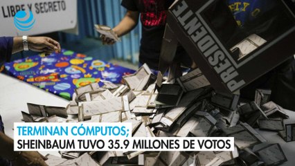 Terminan cómputos; Sheinbaum tuvo 35.9 millones de votos