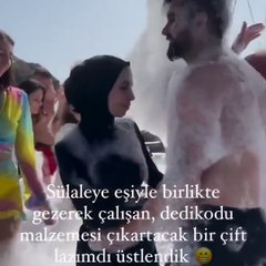 Eşiyle köpük partisi yapan türbanlı kadının videosu yeniden gündem oldu
