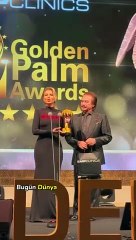 Gülben Ergen  ödül gecesinde Gazzeli çocuklar için çağrı yaptı.  Konuşması ayakta alkışlandı