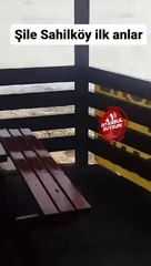 Şile’de dalgalar kıyıdaki sandalları böyle yuttu. Hepsini denize götürdü