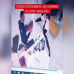 Doktora sandalye ile saldırdı. Doktorun kendi iyiliği için yaptığı müdahaleye kızdı