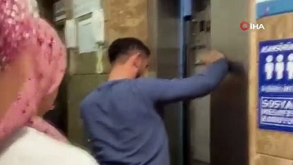 Gaziantep'te KYK yurdunda asansör paniği. Korku dolu anlar
