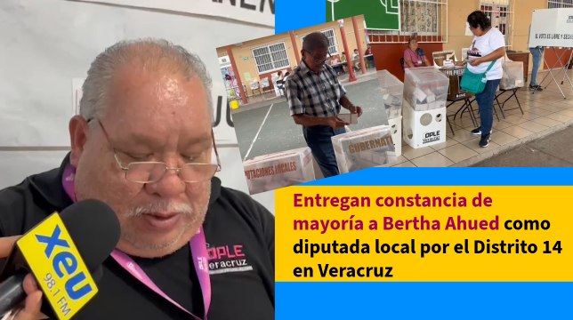Entregan constancia de mayoría a Bertha Ahued como diputada local por el Distrito 14 en Veracruz