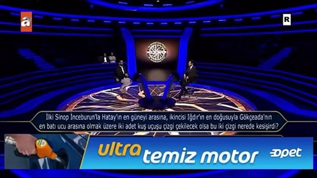 İşte Kim Milyoner Olmak İster’deki 5 milyonluk soru. Bu soruyu bilemedi