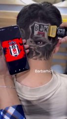 Berberin Beşiktaş temalı tıraşı gündem oldu