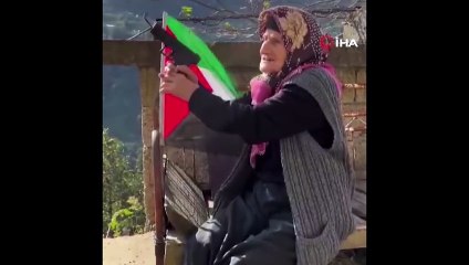 Rize'de 93 yaşındaki kadın havaya ateş ederek "İsrail, Allah seni yok etsin" diye bağırdı