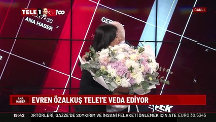 TELE1'den flaş ayrılık. Ana Haber sunucusuna çiçeklerle veda