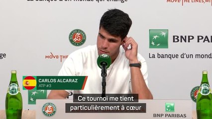 Roland-Garros - Alcaraz : "Ce tournoi me tient particulièrement à cœur"