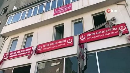 Malatya’da BBP il binası soyuldu: Duvarı delip ne varsa alıp götürdüler