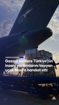 Gazze'ye ilaç ve tıbbi malzeme taşıyan askeri kargo uçağı Mısır'a ulaştı
