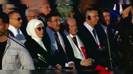 Filistin Mitingi'nde Erdoğan'dan İsrail'e sert sözler