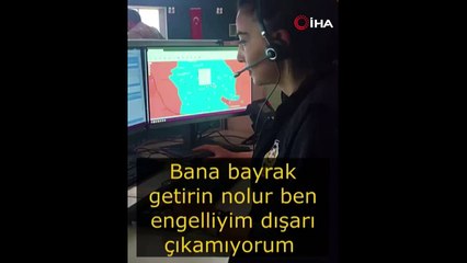 112'yi arayıp Türk bayrağı isteyen yaşlı kadının isteği yerine getirildi