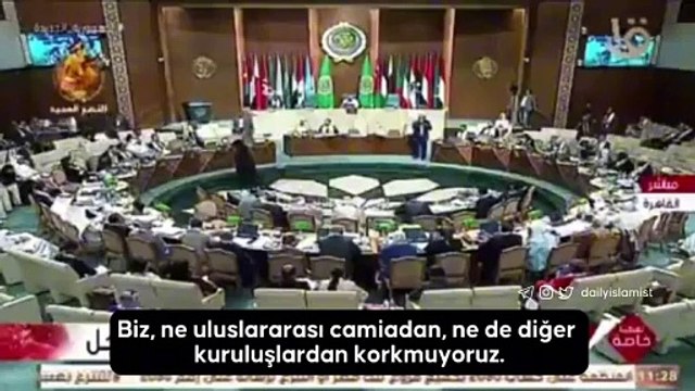 Arap Parlamentosu toplantısında Libya Temsilcisi: Sınırları açın. Libya’daki tüm silahları, tüm direnişçileri Gazze’ye gönderelim.”
