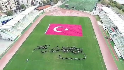 Kırklareli'nde 250 öğrenciyle Atatürk'ün imzasına koreografi