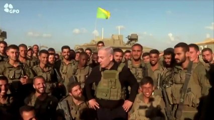 Gazze sınırındaki askerleriyle bir araya gelen Netanyahu, kara operasyonuna hazırız mesajı verdi