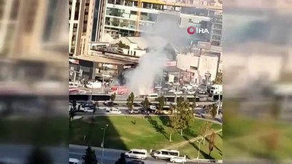 E-5’te araç yangını: Alev topuna dönen araba kullanılamaz hale geldi