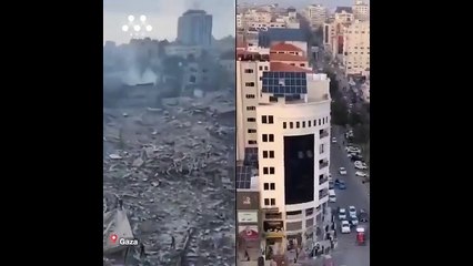 Gazze'de savaşın sebep olduğu yıkım: Öncesi-Sonrası